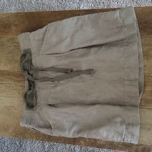 LOFT linen skirt, green